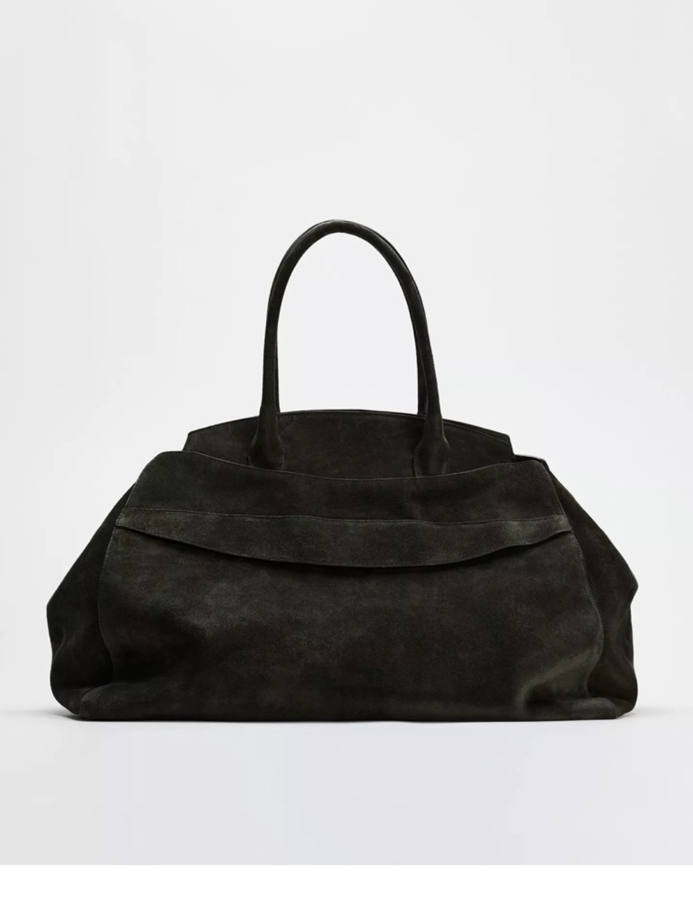 Suede Maxi Shoulder Bag
